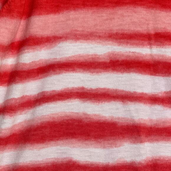 Talbots Tie-Dye Striped V-Neck Lightweight Pullover Sweater Sz XL Preppy Cottage - Picture 6 of 9